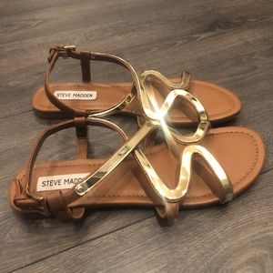 Steve Madden Gold Metallic Sandals - Never Worn!